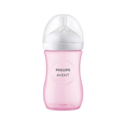 Philips Avent Natural Response Baby Bottle 9oz/260ml 1m+ (1 Bottle - Flow 3 Nipple) - Pink (SCY903-11)
