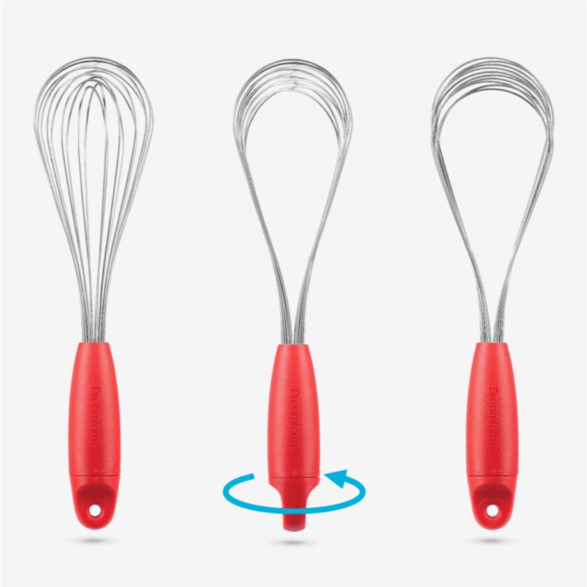 DreamFarm Stainless Steel Nylon Whisk Red Flisk (SH-DFFK5721-RD)