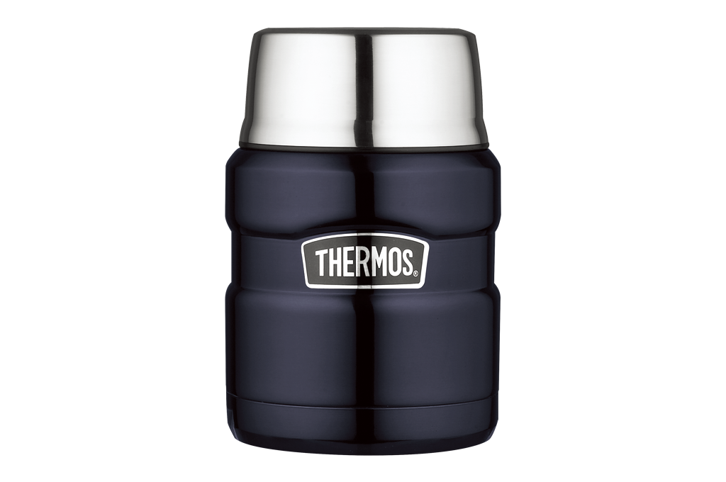 Thermos 0.47L SS King Food Jar with Folding Spoon - Midnight Blue (SK-3000-MB)