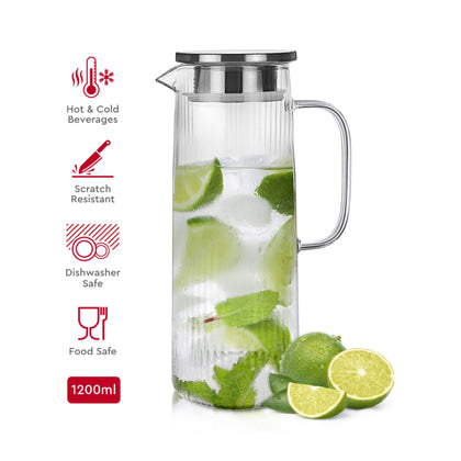 Kukeri 1.2L Borosilicate Glass Jug