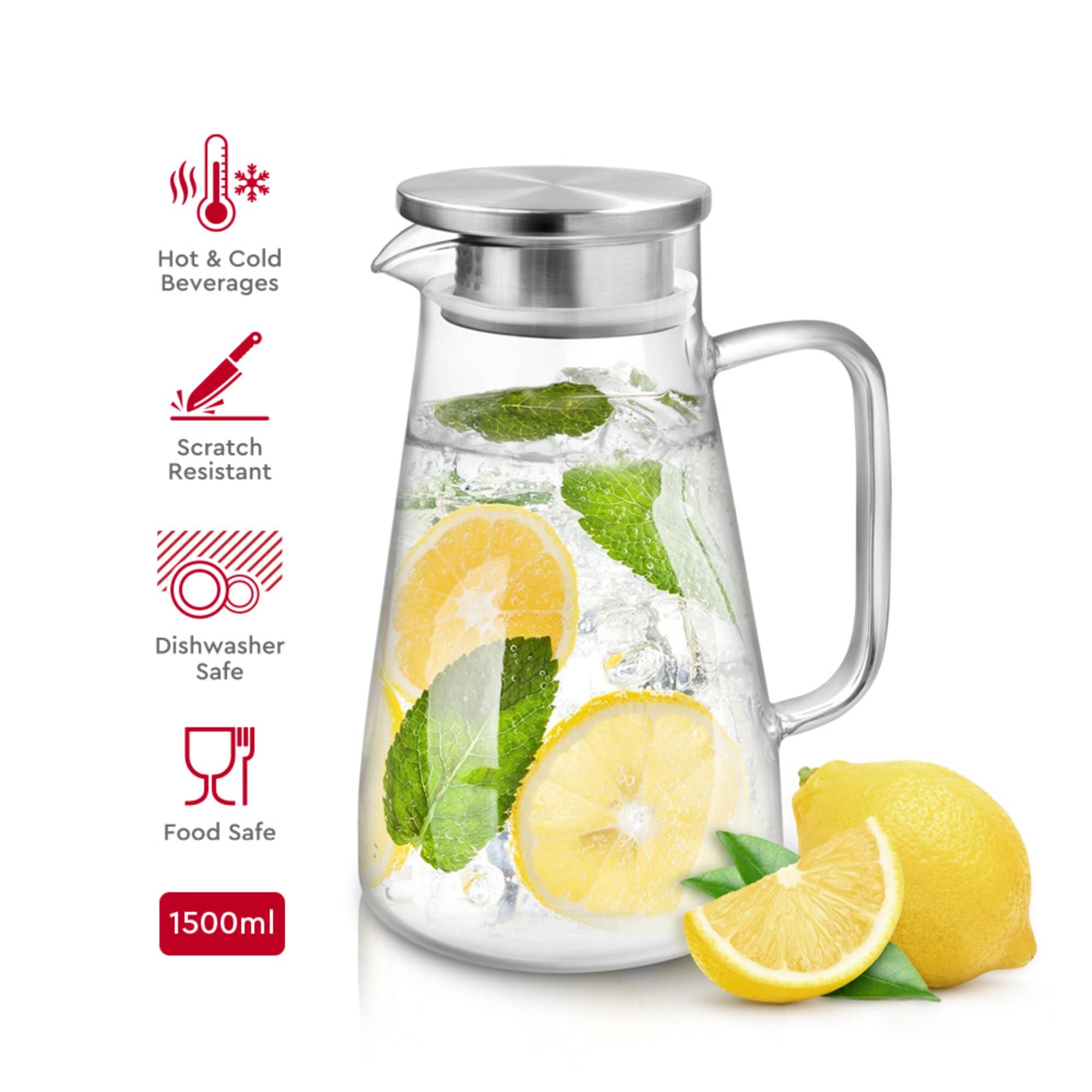 Kukeri 1.5L Borosilicate Glass Jug