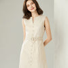 JA.SOCHA Shimmery Belted Linen Dress
