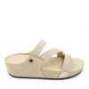 Sole Relief Diamond Embellished Slip-On Sandals - Beige