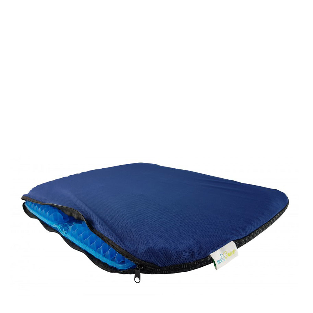 True Relief Super Comfy Honeycomb Cooling TPE Gel Seat Cushion Ocean Blue