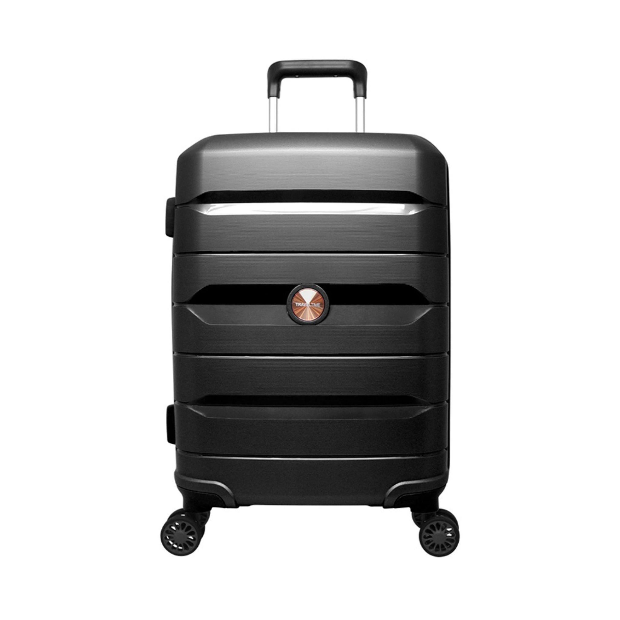 TRAVEL TIME TT-6117 28" Hard Case Spinner Luggage - Expandable, TSA Lock - Black