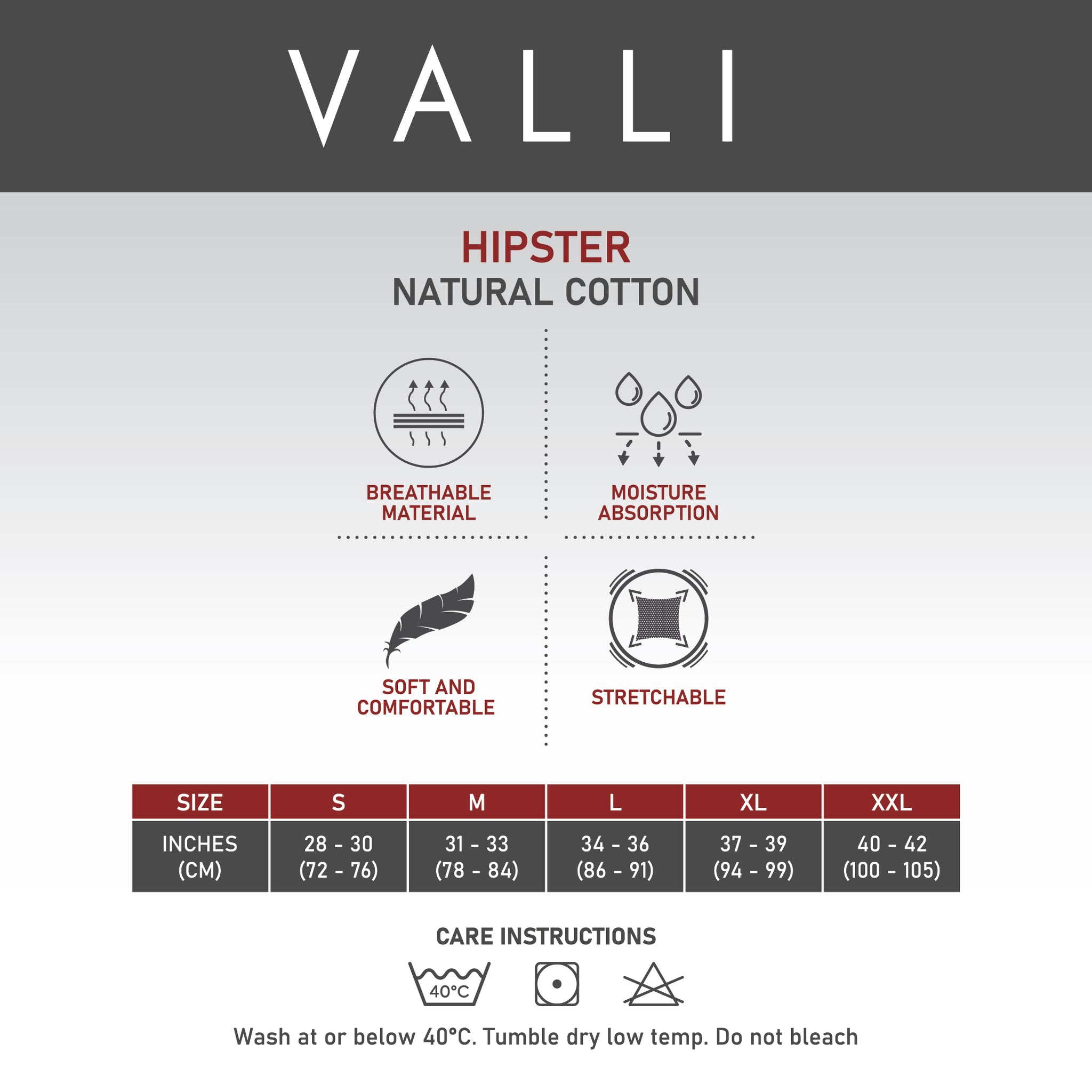 VALLI Natural Cotton Briefs (5-pc pack) - Assorted