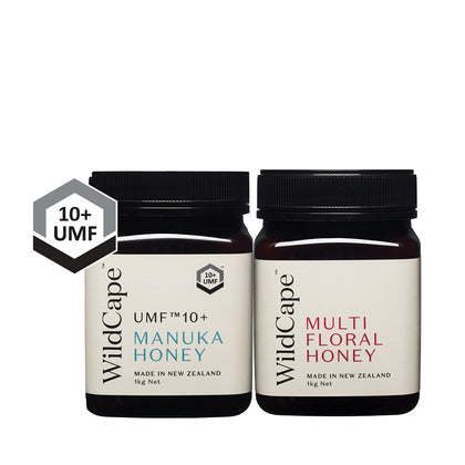 WILDCAPE Manuka UMF 10+1kg & Multifloral Honey 1kg Bundle