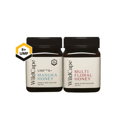 Wildcape Manuka UMF 8+ 1kg & Multifloral Honey 1kg