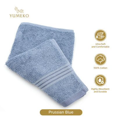 YUMEKO Sakura SPA Collection Hand Towel - Prussian Blue (YMK-SSC-660-HT-28)