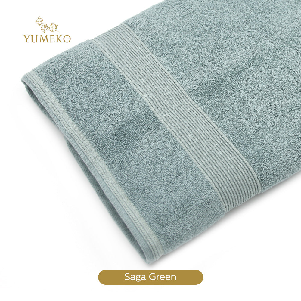 YUMEKO Sakura SPA Collection Bath Towel Saga Green YMK SSC3300