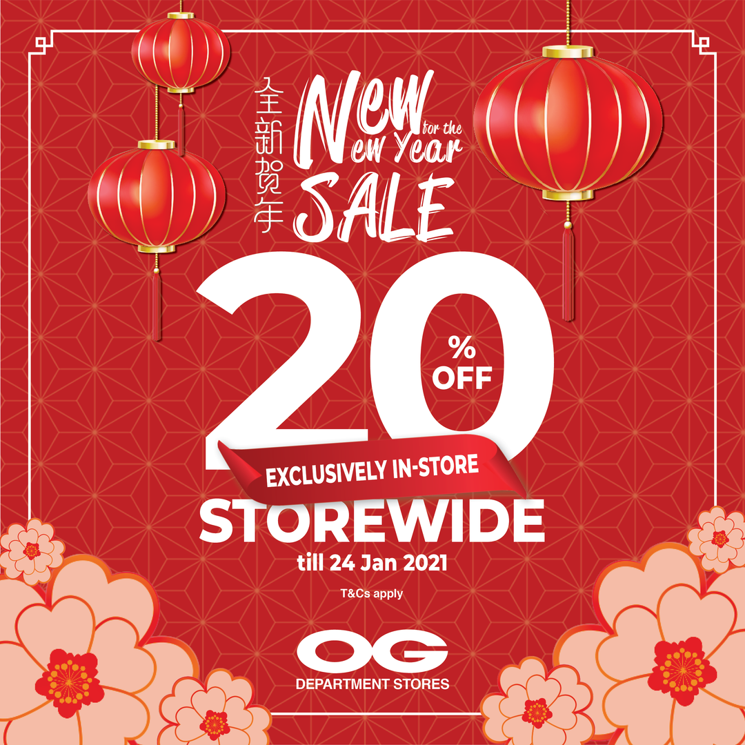 Catch up on your CNY Shopping NOW! Storewide 20% Off + Coupons 😁