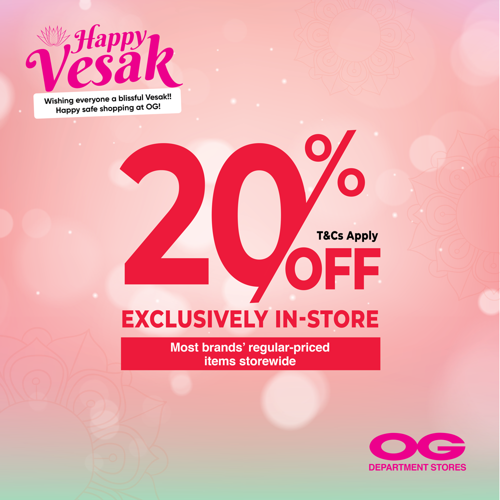 Happy Vesak 😄 Storewide 20% Off & Best Buys Up to 85% Off!