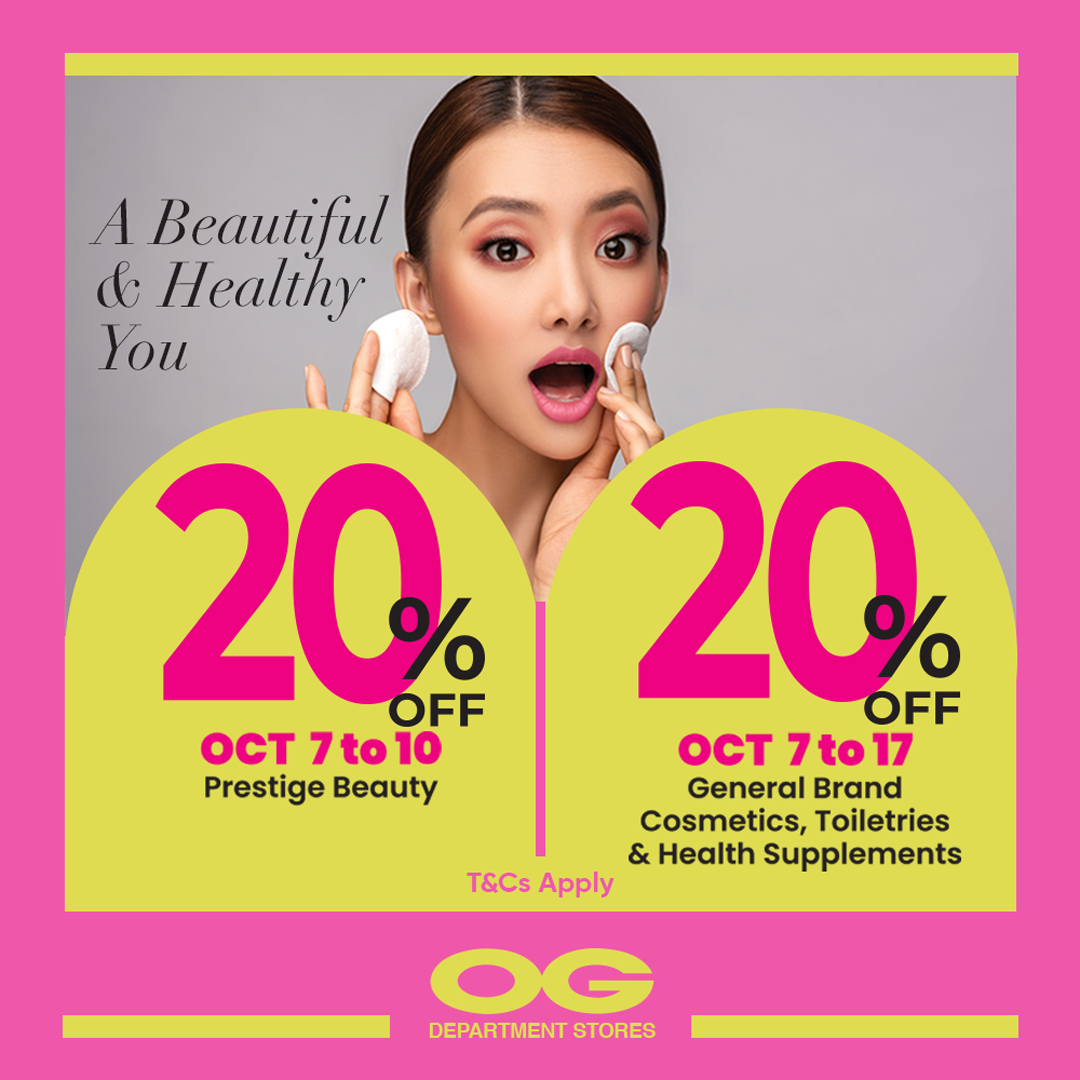 20% off Prestige Beauty + Beauty & Wellness Deals + FB Live 7 Oct