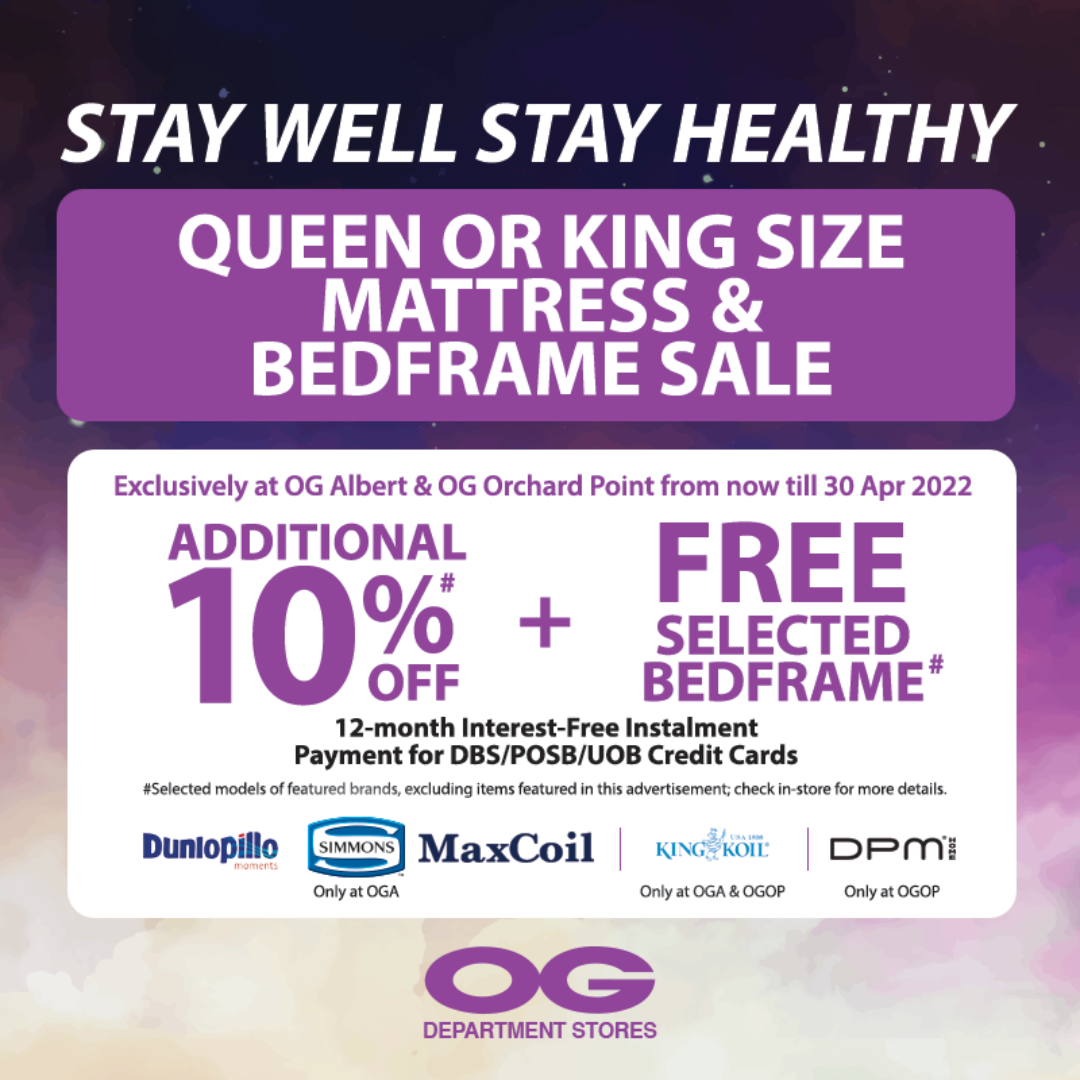 Sleep Well for Better Health 😴 Mattress SALE now on at OGA & OGOP!