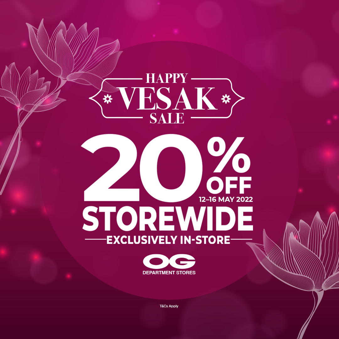 Happy Vesak Sale 😎 Storewide 20% Off + Prestige Beauty Specials till 16 May