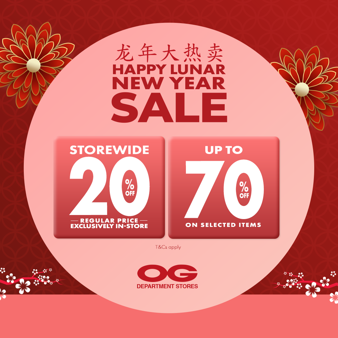 We're BACK 💃 Up to 70% OFF storewide @ our Happy Lunar New Year Sale!