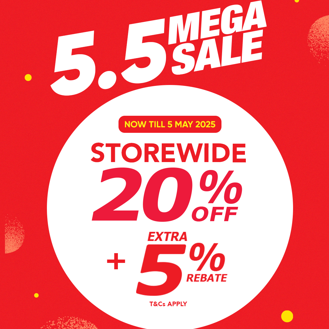 5.5 MEGA SALE🔥Storewide 20% Off + Extra 5% Rebate