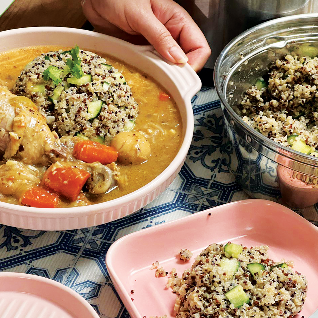 Creamy Garlic Mushroom Chicken with Quinoa