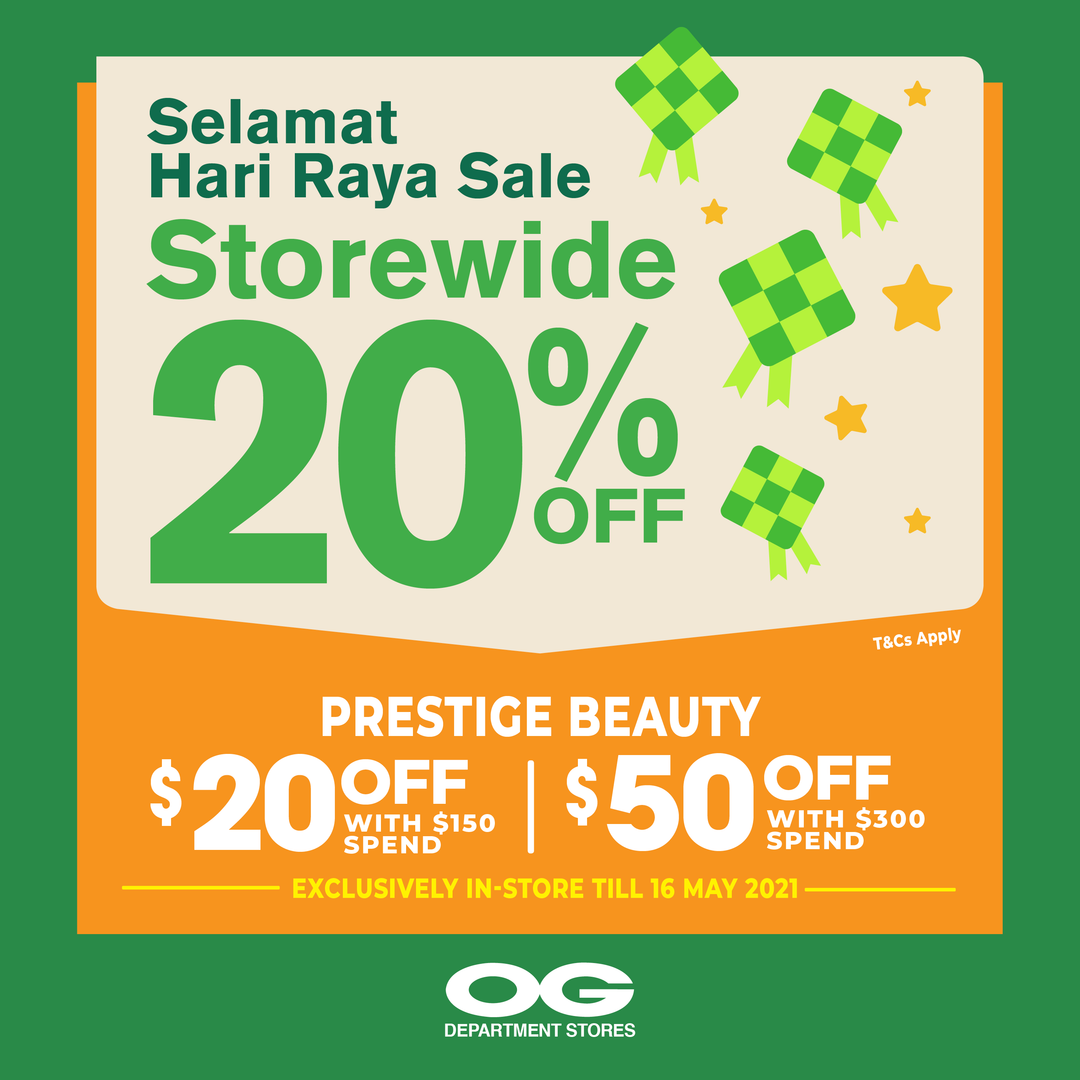 Selamat Hari Raya Sale 🌙 Storewide 20% Off & Prestige Beauty Cashback