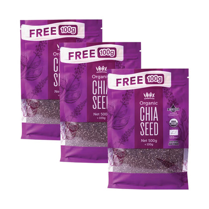 Superfoods Organic Chia Seeds 600g - Bundle of 3
