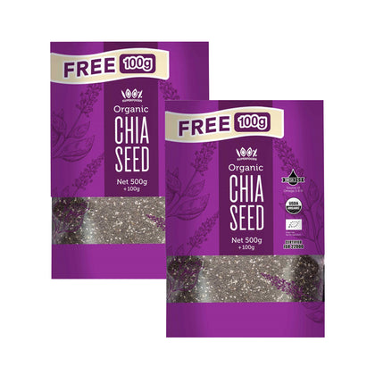 [Bundle of 2] 100% Superfoods Organic Chia Seed 500g+100g