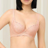 Triumph Sculpt Leaf Wired Padded Bra Fig Pink