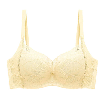 Triumph Body Make Up Illusion Lace Wired Half Cup Padded Bra Honey Yellow