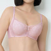 Triumph Body Make Up Illusion Lace Wired Half Cup Padded Bra Perola