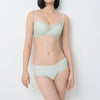 Triumph Body Make Up Illusion Lace Wired Half Cup Padded Bra Forest Frost