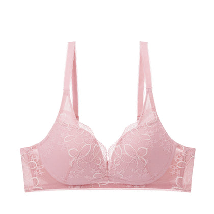 Triumph Aqua Plumeria Non-Wired Push Up Deep V Bra - Opal Pink