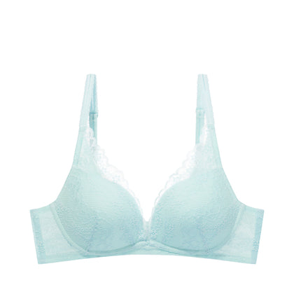 Triumph Tri-Air Lite Breeze Non-Wired Push Up Deep V Bra - Misty Turquoise