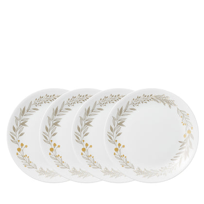 CORELLE 4pc Dinner Plate Set - Silver Crown