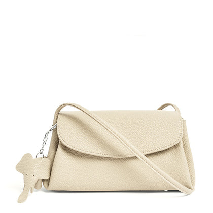 SARRER Leather Crossbody Bag - Beige