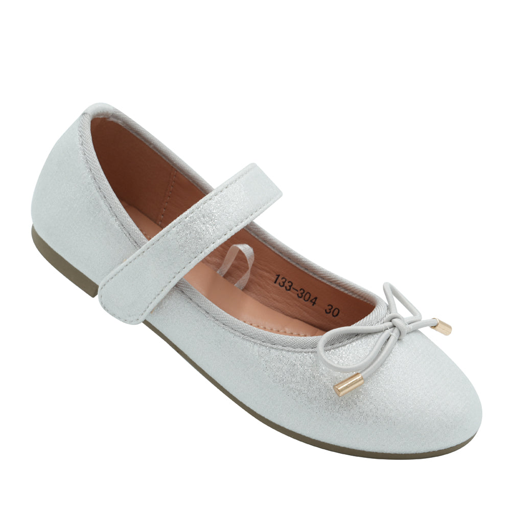 Nono Kids Mary Jane Glittered White Shoes - White (133-304)