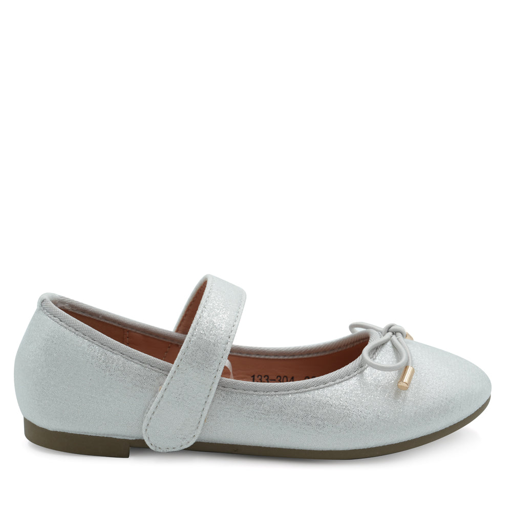 Nono Kids Mary Jane Glittered White Shoes - White (133-304)