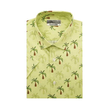 Crocodile Short-Sleeved Shirt - Palm Tree