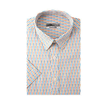 Crocodile 100% Cotton Short-Sleeved Shirt - Col 02