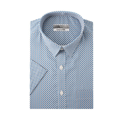 Crocodile 100% Cotton Short-Sleeved Shirt - Col 04