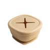 Hegen Suction Bowl with Snack Lid Silicone - Taupe