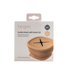 Hegen Suction Bowl with Snack Lid Silicone - Taupe