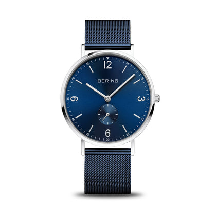 Bering Classic 40mm Ladies Blue Mesh Analog