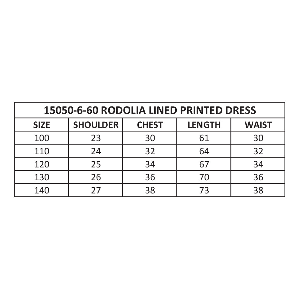 Rodolia Lined Printed Dress (15050-6-60)