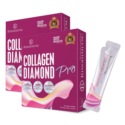 [Bundle of 2] Kinohimitsu Collagen Diamond Pro - 25g x 15 Sachets