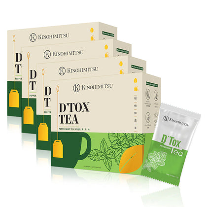 [SG61 Deal Bundle of 4] Kinohimitsu D'Tox Tea Peppermint - 2g x 30 Sachets