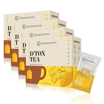 [SG61 Deal Bundle of 4] Kinohimitsu D'Tox Tea Ginger - 2g x 30 Sachets