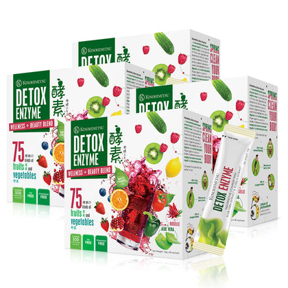 [Limited Time Only Bundle of 4] Kinohimitsu (SG) Detox Enzyme Bundle 14g x 30sachets + FREE Gift