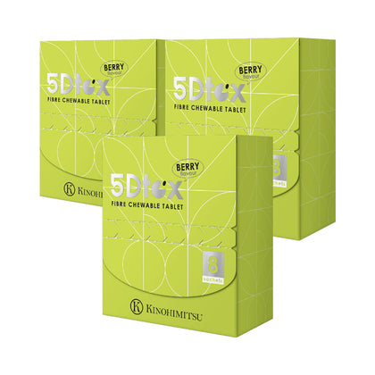 [ONLINE EXCLUSIVE Bundle of 3] Kinohimitsu 5DTOX (Fibre Chewable Tablet) 600MG 8S