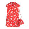 Rodolia All Over Unicorn Print Qipao - Red