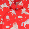 Rodolia All Over Unicorn Print Qipao - Red