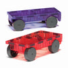 MAGNA-TILES Cars 2-Piece Expansion Set - Purple & Red (16022-PR)